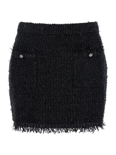 Gucci Black Viscose Blend Mini Skirt