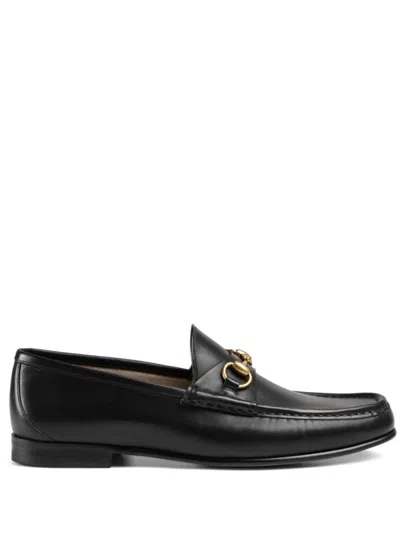 GUCCI BLACK SLIP ON LOAFERS