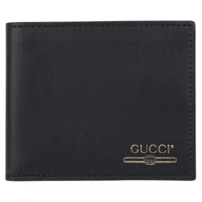 Pre-owned Gucci Black Smooth Calfskin Leather Bi-fold Wallet