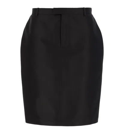 Gucci Black Solid Above Knee Skirt