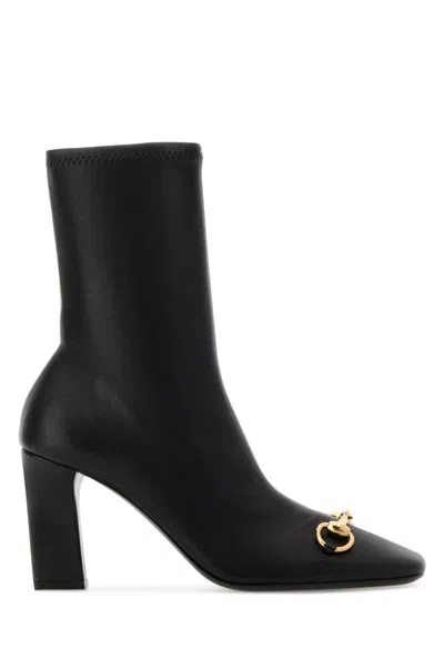 GUCCI WOMEN BLACK SOLID SIGNORA BOOTS