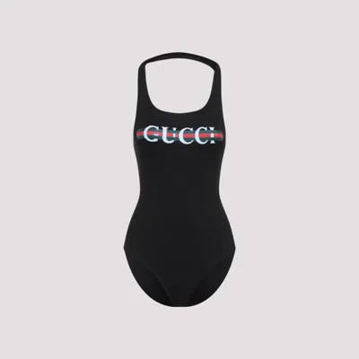 GUCCI BLACK SPARKLING JERSEY SWIMSUIT