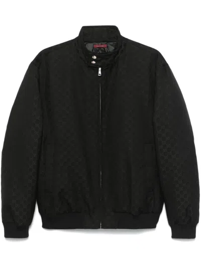 Gucci Black Spw Blouson Gg Cotton Ripstop Jacket