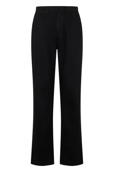 Gucci Black Straight High Rise Jeans In Multi