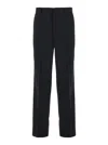 Gucci Pantalone In Twill Misto Lana In Black