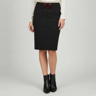 Pre-owned Gucci Black Stretch Knit Zip Up Mini Skirt S