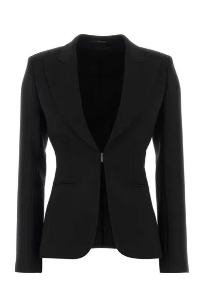 Gucci Stretch Wool Blend Tailored Blazer Jacket In Multi