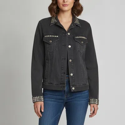 Pre-owned Gucci Black Stud Embellished Denim Blind For Love Jacket Xl