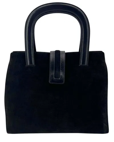 Gucci Black Suede Handbag (authentic Pre-loved)