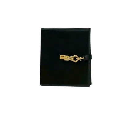 Pre-owned Gucci Black Suede Leather Wallet (bi-fold) ()