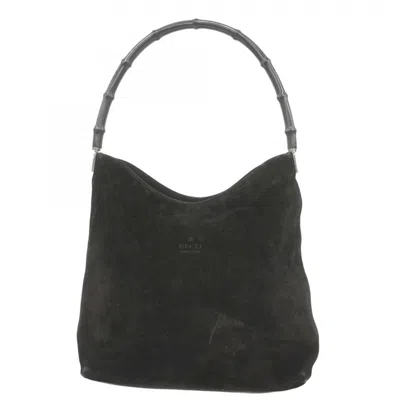 Pre-owned Gucci Black Suede Shoulder Bag ()