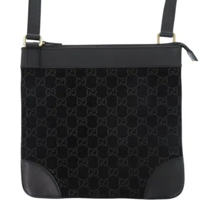 Pre-owned Gucci Black Suede Shoulder Bag ()