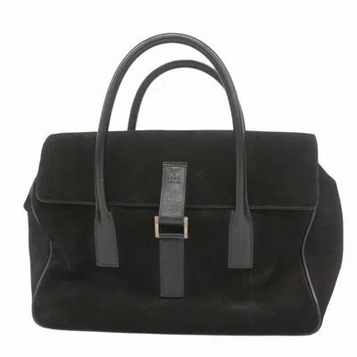 Pre-owned Gucci Black Suede Tote Bag ()