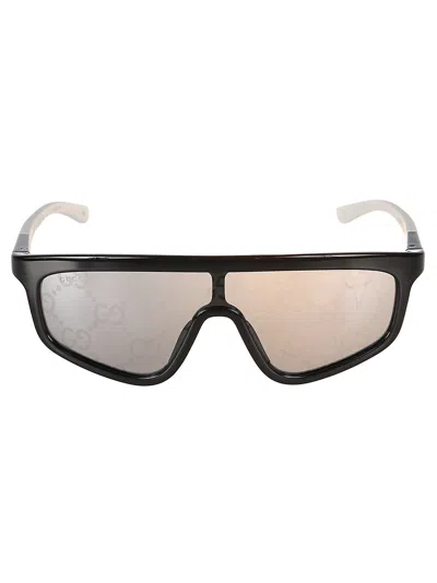Gucci Black Sunglasses In Metallic