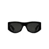 Gucci Rectangular Sunglasses In Glossy Black In Black