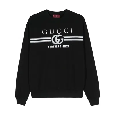 Gucci Mens Black Mc Graphic-print Crewneck Cotton Sweatshirt