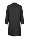 Gucci Buttoned Poplin Coat In Black
