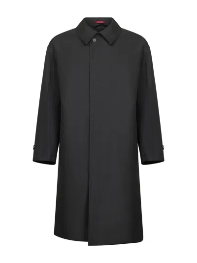 GUCCI BLACK TECHNICAL POPLIN COAT
