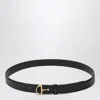 Gucci Black Thin Belt With Half Buckle