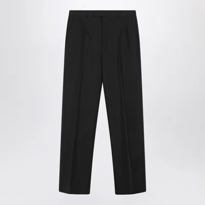 Gucci Black Trousers In Technical Panama Men