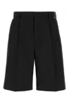 Gucci Tailored Mid-thigh Shorts With Finish In Blackmix