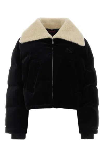 GUCCI BLACK VELVET PADDED JACKET