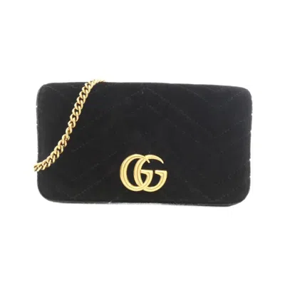 Pre-owned Gucci Black Velvet Shoulder Bag ()