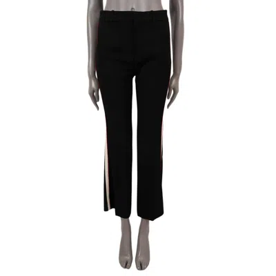 Pre-owned Gucci Black Viscose 2019 Side Stripe Boot-cut Pants 38 Xs