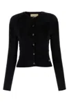 GUCCI BLACK VISCOSE BLEND CARDIGAN