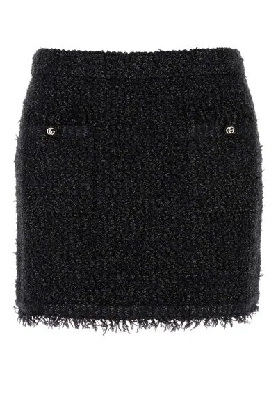 Gucci Black Viscose Blend Mini Skirt