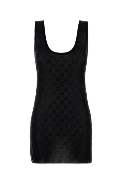 Gucci Women Black Viscose Mini Dress
