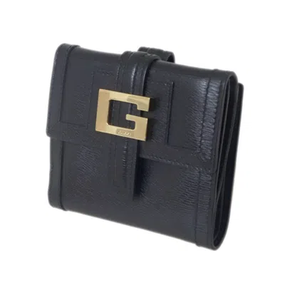 Pre-owned Gucci Black Wallet (tri-fold) ()