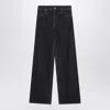 Gucci Black Washed Jeans With Wide Leg Women In Black