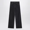 Gucci Black Washed Jeans With Wide Leg Women In Black