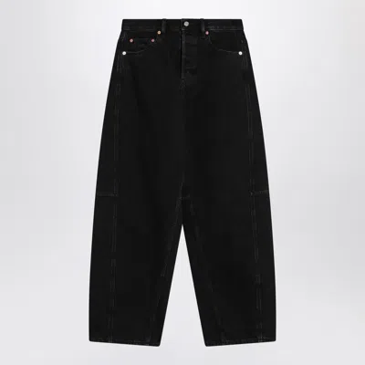 GUCCI GUCCI BLACK WIDE-LEG JEANS WOMEN