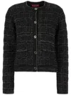 Gucci Black Wool And Jacquard Cardigan