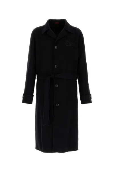 GUCCI BLACK WOOL BLEND COAT