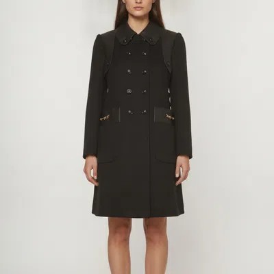 Pre-owned Gucci Black Wool Blend Horsebit Detail Double Breasted Jacket S