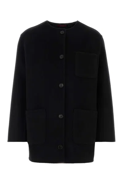 GUCCI GUCCI BLACK WOOL BLEND REVERSIBLE JACKET