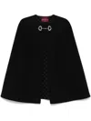 Gucci Wool And Silk Horsebit Cape In Black