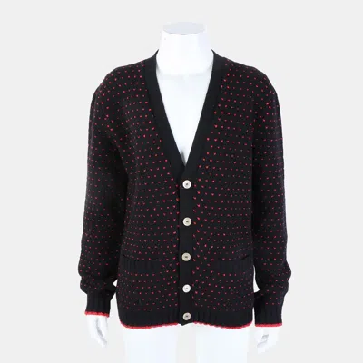 Pre-owned Gucci Black Wool Cardigan Size S