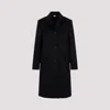 Gucci Black Wool Blend Coat In Black