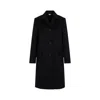 Gucci Black Wool Blend Coat In Black