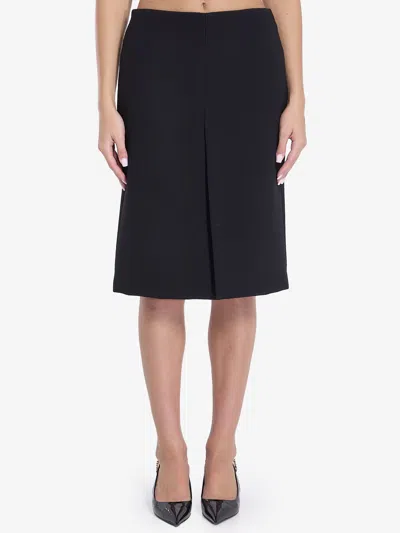 GUCCI GUCCI  BLACK WOOL CRÊPE SKIRT