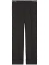 Gucci Wool Cropped Trousers In Black