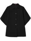 Gucci Black Wool Oversized Coat In Black