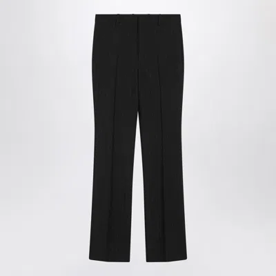 Gucci Black Wool Pinstripe Trousers