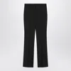 Gucci Black Wool Pinstripe Trousers Women In Black