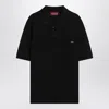 Gucci Fine Wool Knit Polo Top With Intarsia