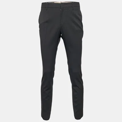 Pre-owned Gucci Black Wool Regular Fit Trousers M